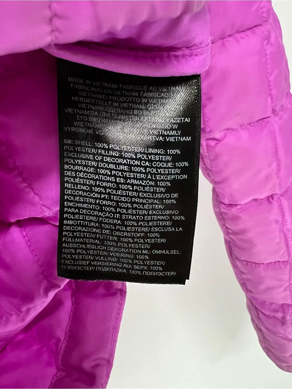 The north face girls medium quilted jacket